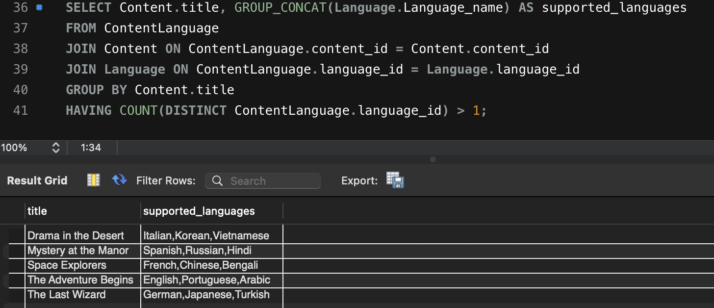 Multilingual Content