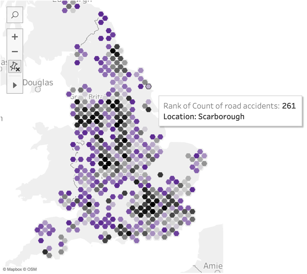 Road Accidents Hexbin